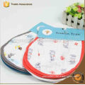 2pcs 31*22cm blue and red color interlock 100% cotton baby 2ply bibs